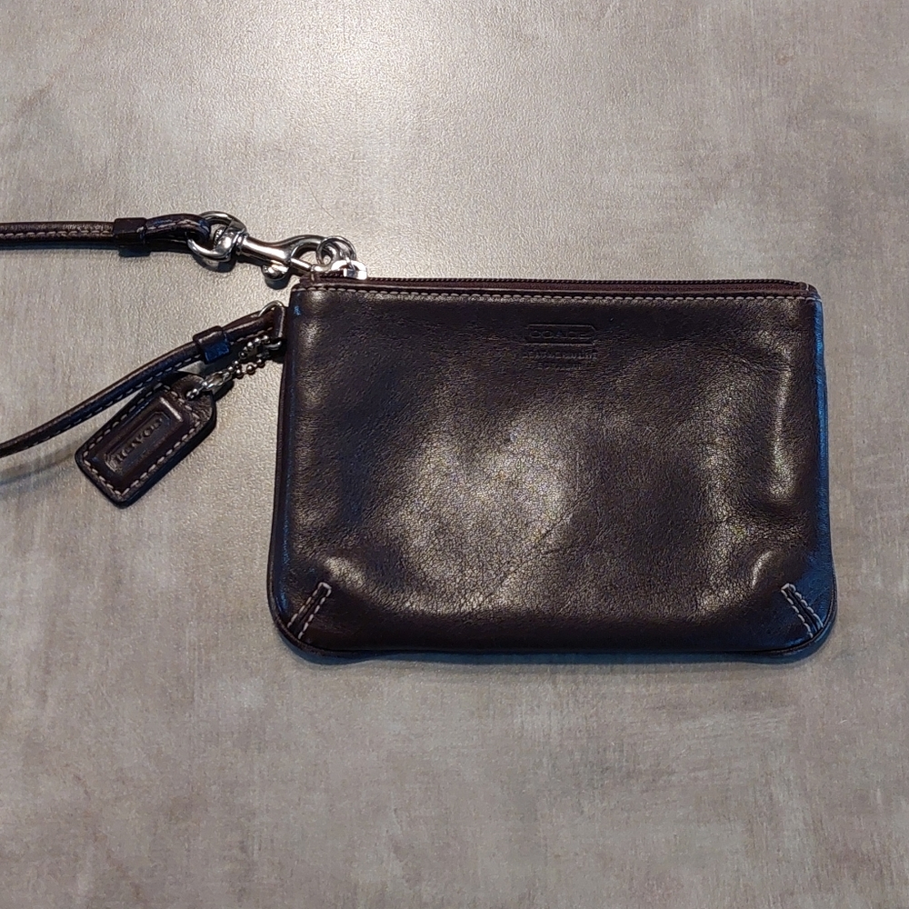 Brown, Coach Wristlet